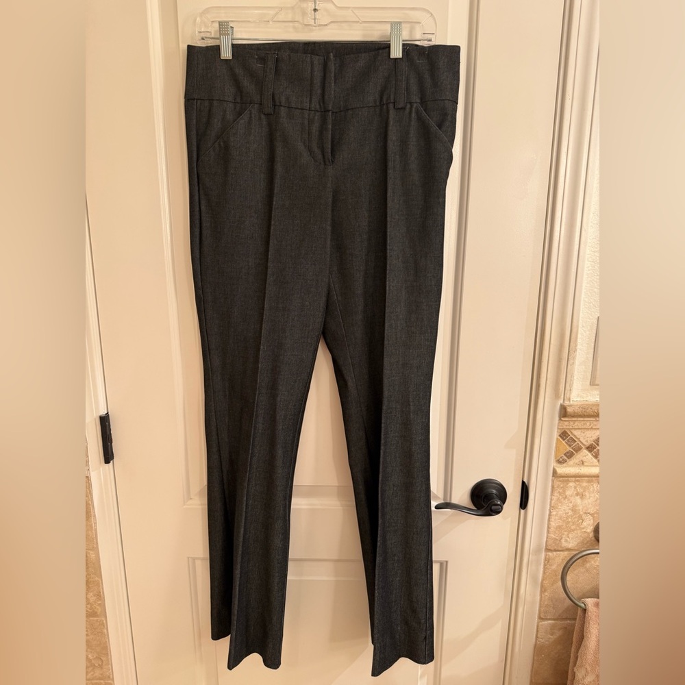 INC International Concepts Charcoal Gray Straight-Leg Dress Pants